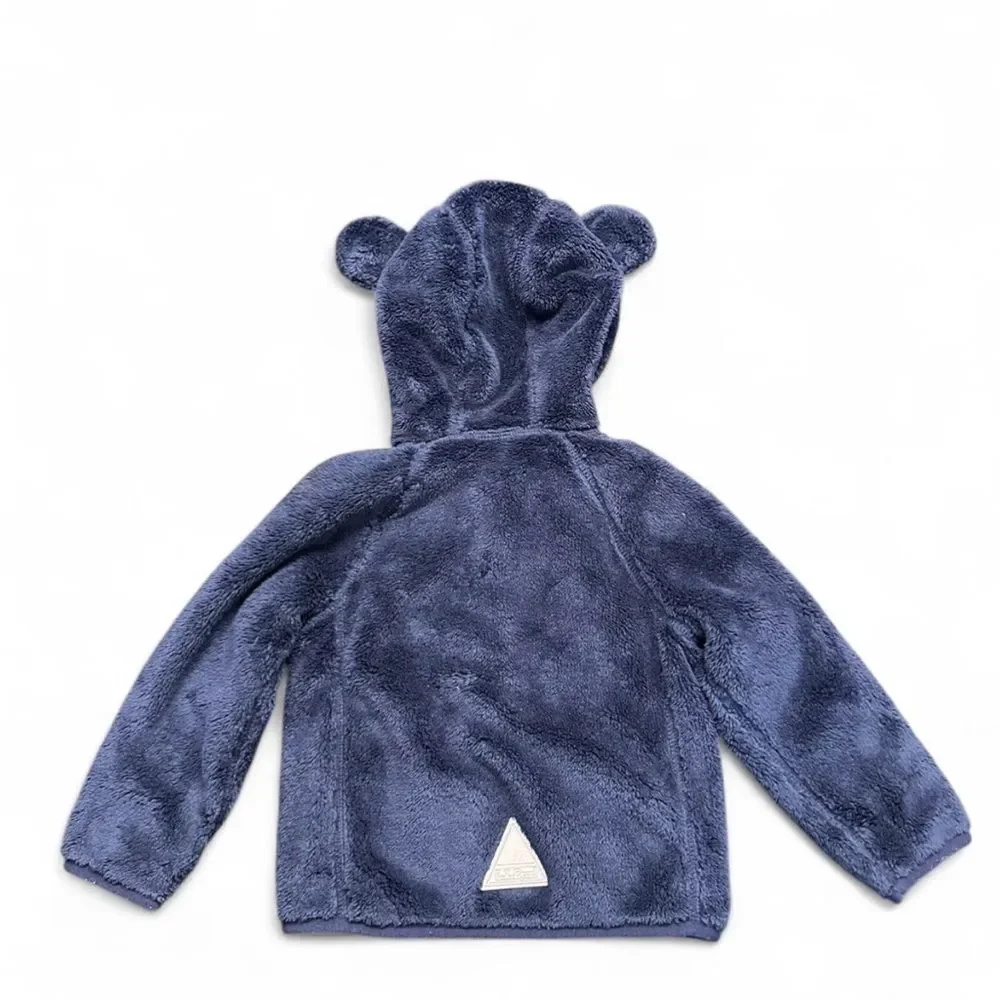 L.L. Bean Infants Hi-Pile Fleece Jacket Bright Navy 12–18M Bear Ear Hood